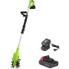 BAKAJI Motozappa Elettrozappa Batteria Litio 20V 2000 Mah Zappatrice Zappa Elettrica