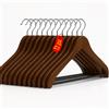 BAKAJI Set 12 Grucce Appendiabiti in Legno con Asta per Pantaloni Organizer Vestiti