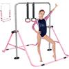 BAKAJI Barra per Ginnastica e Danza per Bambini Pieghevole Sbarra Fitness Acciaio Rosa