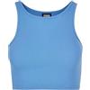 Urban Classics Ladies Cropped Rib Top Canottiera da Donna, Horizonblue, XL