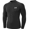 MEETYOO Maglietta Compressione Uomo, Uomo Maglie Maniche Lunghe T Shirt Sportiva per Corsa Ciclismo Fitness