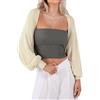 Totatuit Bolero Donna Elegante Maglia Estivo Cardigan Aperto Leggero per Quattro Stagioni Blu Navy XL