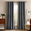 Deconovo Tende Oscuranti Termiche in Velluto Moderne per Interni con Occhielli，2 Pannelli Eleganti Isolanti per Finestre di Camera da Letto，Salotto e Soggiorno 140x280 CM，Grigio Scuro