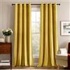 Deconovo Tende Oscuranti Termiche in Velluto Moderne per Interni con Occhielli，2 Pannelli Eleganti Isolanti per Finestre di Camera da Letto，Salotto e Soggiorno 140x280 CM，Giallo Pallido