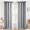 Deconovo Tende Oscuranti per Interni per Cameretta Bambini, Tende Termiche Isolanti per Camera da Letto Doppio Velo, 2 Pezzi 140x280 CM, Gradiente Grigio