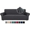 Ystyle Copridivano 4 Posti Con Braccioli - Elasticizzato Copri Divano Antigraffio Gatto, Fodere Copridivani Antiscivolo Antimacchia Lavabile, Copripoltrona Bottom Con Elastica, Grigio