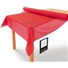 LILENO HOME Rotolo di tovaglia 1,10 x 25 m, tovaglia rossa in tessuto non tessuto, simile al tessuto, lavabile, al metro, rotolo di carta usa e getta, alternativa
