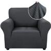 Ystyle Copridivano 1 Posto Con Braccioli - Elasticizzato Copri Divano Antigraffio Gatto, Fodere Copridivani Antiscivolo Antimacchia Lavabile, Copripoltrona Bottom Con Elastica, Grigio