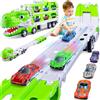 iKidiki Dinosauri Macchinine per Bambini, Gioco Bambino 2 3 4 5 Anni Dinosauri per Bambini Camion Giocattolo per Bambini Regalo Bambino 2 3 4 5 Anni, Traccia Camion con 6 Auto da Corsa in Lega