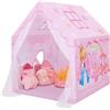 decalsweet Tenda da Gioco per Bambini, Casetta dei Giochi per Interni ed Esterni, Grande Castello da Principessa per Ragazze con Finestra e Borsa, Tenda per Bambini Regalo di Compleanno 120×100×130 cm, Rosa