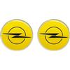 4R Quattroerre.it Stemma Adesivo 3D Compatibile con Opel, Prodotto con Licenza (Giallo, 12 mm)