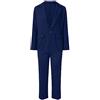 Coo2Sot Tailleur pantalone elegante in due pezzi da donna lavoro per ufficio Giacca formale con bottoni a maniche lunghe + tailleur pantalone Blazer Set Casual Suit Tuta Elegante Cerimonia (Dark Blue, XXL)