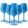 Generico Set Bicchieri Santero 958 colorati | BLU | Calici Pop | in plastica dura |