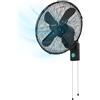 Cecotec - Ventilatore da Parete EnergySilence 4500 Power Wall Nero - 50 W, Diametro 30 cm, 4 Pale Aerodinamiche, Interruttore a Catena, 3 Velocità, Include Elementi di Montaggio