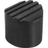 PATIKIL Scaletta Antiscivolo Piedi 2,4/60mm 1pz Gomma Rotondo Piedino Protettivo Tappetino Cuscino Ricambio per Telescopico Pieghevole Estensibile Protezione Nero