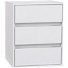 HOMCOM Cassettiera 3 Cassetti Moderna per Soggiorno e Corridoio, Cassettiera Camera da Letto in Truciolato, 40x30x50.5 cm, Bianco