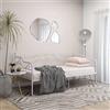 vidaXL Telaio Divano Letto Bianco in Metallo 90x200 cm