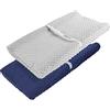 Fafeicy Copri Fasciatoio Impermeabile Set da 2 Pezzi con Fibbia Regolabile Grigio Chiaro e Azzurro 32x16x5 cm