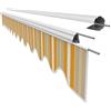 Leudus Telo per tenda da sole, tessuto di ricambio 3 m x 0,21 cm, SPD062, già cucito
