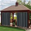 Hiseng Tende Gazebo per Esterno Impermeabili, Tende da Esterno con Occhielli Tenda per Balcone Idrorepellente 1 Pezzo Tenda Oscurante da Esterno Termica per Giardino (180x213cm,Grigio Scuro)