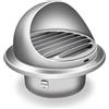 Aygrochy Griglia di ventilazione 100 mm con cappello, in acciaio inox 304, rotonda, griglia di scarico, avvitabile, griglia di ventilazione