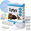 SYTYS Rete per Gatti Balcone Senza Fori + 4 Giocattoli in Regalo | (8x3m) | Trasparente | Rete Gatti Finestre | Rete Gatti Terrazzo | Rete Gatti Balcone | Kit Installazione Completo Incluso