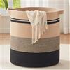 OIAHOMY Cesto portabiancheria da 80 l, con manici, cestino decorativo per soggiorno, cestino portaoggetti in tessuto per giocattoli, cuscini, coperte, vestiti, 50,8 x 45,7 cm, giallo e nero