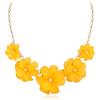EVER FAITH Collana con Colletto a Fiori, collane di Fiori Estivi per Donne Ragazze Giallo Scuro