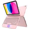 TQQ Custodia con tastiera per iPad A16 11 generazione 2025/10 generazione 2022 (11/10,9), con trackpad di precisione, tastiera simile a un computer portatile con retroilluminazione a 7 colori