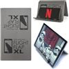Flight Flap, Supporto pieghevole per tablet e cellulare da aereo, extra large, flessibile, 30,5 x 17,8 cm, per scrivania, Kindle, letto, accessori da viaggio essenziali per lunghi voli, grigio