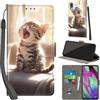PHINIENLAND Cover per Samsung Galaxy A40 custodia portafoglio Gatto | 3 scomparti carte, 1 tasca banconote, Chiusura magnetica, Supporto, Pelle PU flip cover per Samsung A40