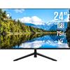 Atlantis Monitor 24 pollici, schermo 24 IPS 75Hz, Full HD 1920x1080, VGA HDMI, MULTIMEDIALE, FreeSync, Uscita Audio/Cuffie, inclinabile, risposta 5ms, Contrasto 1000:1, Angolo 178/178, Cavo HDMI 1,5m