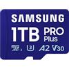 Samsung Memorie MB-MD1T0SA PRO Plus Scheda MicroSD per Mobile e Console Gaming da 1TB, UHS-I U3, Fino a 180 MB/s