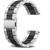 SUNDAREE Cinturino Compatibile con Garmin Venu 4 45MM/Venu 3 2/Vívoactive 4/Forerunner 265 255 Music,22MM Nero Argento Uomo Acciaio Inossidabile Metallo Orologio Cinturini Ricambio