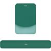 MOSISO Tappetino Mouse con Poggiapolsi&Tastiera Set,Rettangolare Ergonomico Tappetino Antiscivolo Base Casa/Ufficio Dolore Sollievo&Facile Digitare Mouse Pad&Rialzato Memoria Schiuma,Pavone Verde