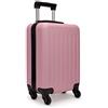 KONO Valigia Grande 75x48x30cm Trolley Valigia Rigida in ABS Valigia con 4 Ruote, 85L (Rosa)