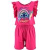 Disney Stitch T-Shirt e Pantaloncini per Ragazze, Design 'Cute But Cheeky' Pigiama Intero per Bambina, Taglia 6 Anni | Rosa