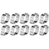 Fafeicy 10 clip per tubi, collana per tubo a due orecchie in acciaio inossidabile placcato zinco 5-23 mm per tubo di benzina Fule(11-13 mm)