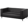 Sofa Pro La sostituzione Klippan Loveseat Divano cuoio della copertura dell'unità di elaborazione è su misura Compatibile per IKEA Klippan Loveseat Fodera Divano. Pelle nera durevole