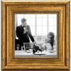 CABBEL Cornice portafoto 15x15 cm, in argento vintage, stile barocco elegante, con vetro acrilico infrangibile - per poster, foto o certificati - perfetta per soggiorno, ufficio o galleria