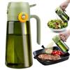 Byitin 470ml Spruzzino Olio per Friggitrice Aria, 2 in 1 Spruzzatore Olio, Vetro di Protezione UV Nebulizzatore Dosatore D'oliva, Dispenser Oliera Spray per Air Fryer, Cucinare
