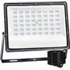 CREATESTAR Faretto Led da Esterno 100W, 10000LM Faretti Led Esterni 6500K luce bianca fredda, IP66 Impermeabile Faro Led Esterno per magazzino, garage, giardino, cortile, parcheggio, campo sportivo