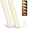 Ylatoial Luce Armadio LED, Armadio Led con Sensore di Movimento, USB Ricaricabile Magnetica Lampada, Dimmerabile Luce Led Sottopensile per Cucina Scale Corridoio Bagno Garage
