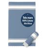 Ali Brothers Telo Mare Grande 90x170cm 100% Cotone - Asciugamano da Spiaggia con Frange - Antisabbia, Leggero, Assorbente e Compatto - Fouta per Hammam, Sauna, Viaggio, Piscina, Yoga, Campeggio, (BLU)
