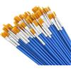 QWORK® 60 pezzi pennelli piatti, 7 mm pennelli pittura, per pittura di dettagli, pittura ad acquerello