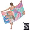 COSORO Grande telo mare sottile in microfibra con borsa per adulti, uomini e donne, 160 x 90 cm, rosa tartaruga, asciugamano da spiaggia ad asciugatura rapida, senza sabbia, leggero, per viaggi, nuoto