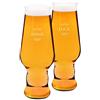 Maverton set x2 Bicchieri per la Birra - particolari - in vetro con personalizzazione - capienza 400 ml - H20 cm x Ø7,8 cm - Perfetti per ogni coppia amante della buona Birra - nome