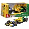 Burago BBURAGO McLaren MCL38 Monaco GP 2024 Livrea Senna Scala 1:43, Replica Diecast Dettagliata Assortimento Casuale Norris o Piastri, Edizione Tributo Ayrton Senna