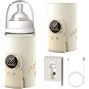 NAVESO Scaldabiberon Portatile per Mantenere la Temperatura, Scaldabiberon Baby USB con 6 Livelli di Temperatura Regolabili, Scaldabiberon Portatile Senza Fili per Latte Materno o Artificiale