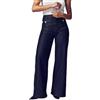 Gyaimxfu Jeans Donna Pantaloni Elasticizzati Zampa Elefante Flare Campana Pantaloni Jeans Zampa Solido Jeans Denim Pantalone a Matita con Tasche Casuale Hiphop Ragazza Teenager Streetwear